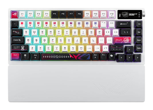 ASUS ROG Azoth X 75% wireless mechanical keyboard, hot-swap, NX V2 switches, RGB, PBT keycaps.