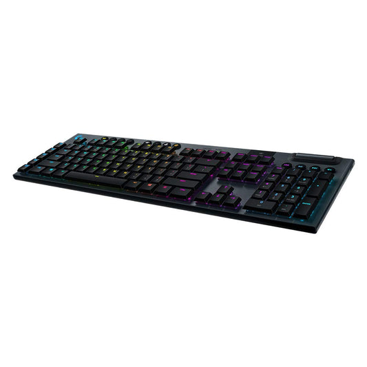Logitech G915 wireless mechanical gaming keyboard, low profile clicky switches, RGB, Bluetooth + Lightspeed.