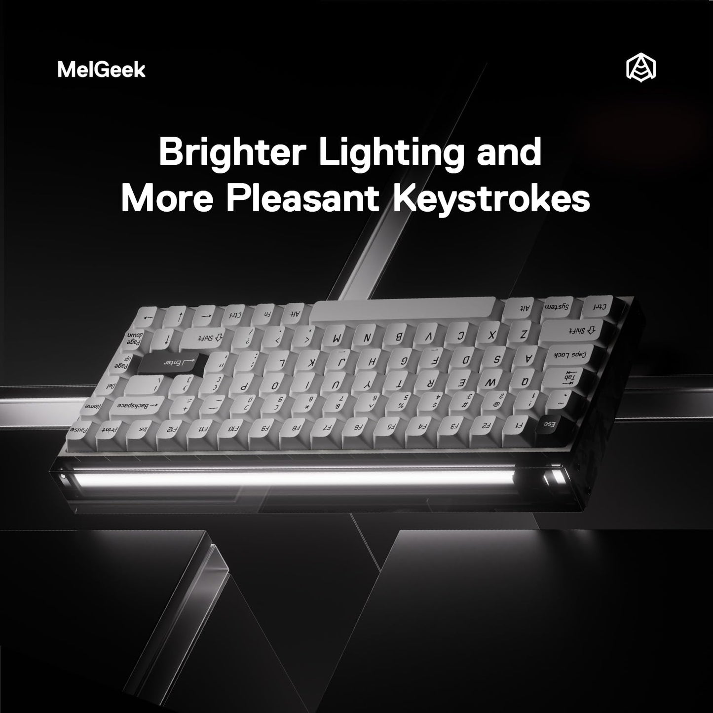 MelGeek MADE84 75% magnetic Hall Effect keyboard, hot-swap, rapid trigger, RGB, aluminum case.
