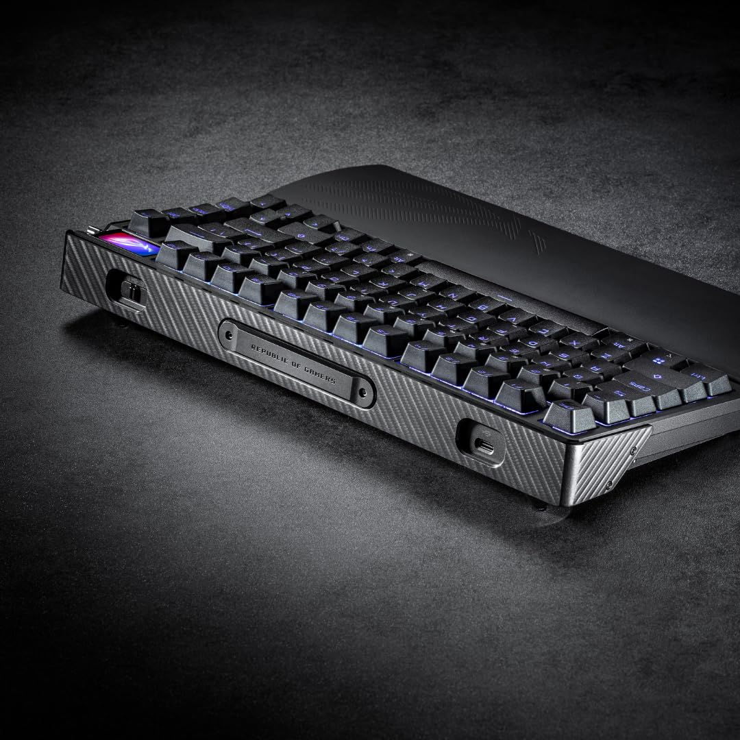 ASUS ROG Azoth Extreme 75% wireless keyboard, aluminum + carbon, OLED screen, RGB, hot-swap.
