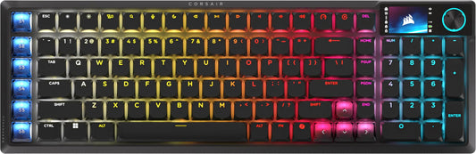 Corsair Vanguard AIR 99 low-profile wireless gaming keyboard, 99% layout, OPX switches, RGB, 8000Hz.
