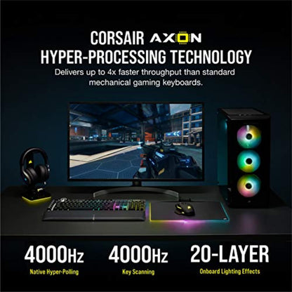 Corsair K100 RGB mechanical keyboard, Cherry MX Speed, RGB, PBT keycaps, Stream Deck support.