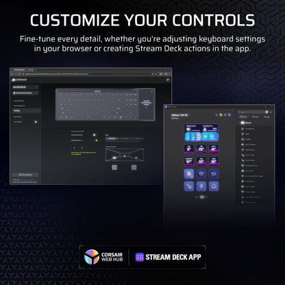 Corsair Galleon 100 SD RGB wired keyboard, Stream Deck integration, hotswap, RGB, 8000Hz.