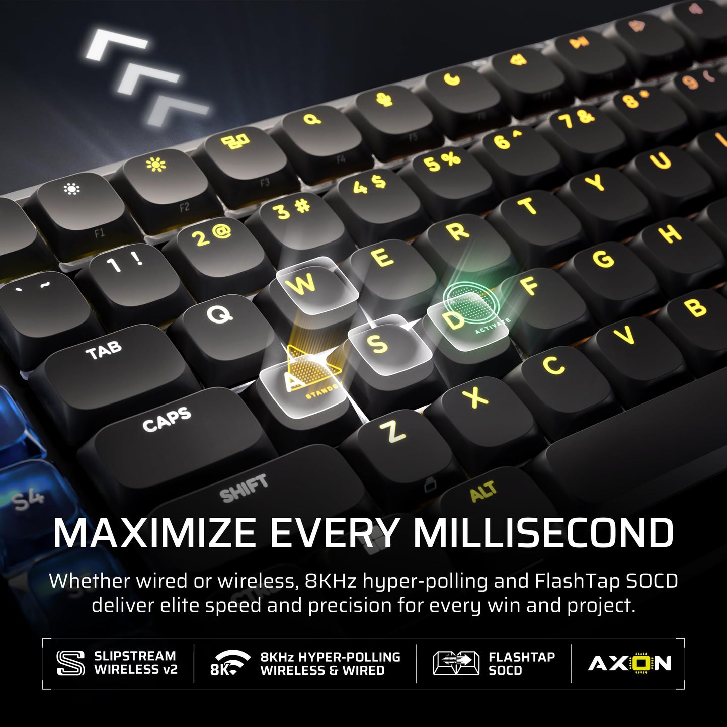 Corsair Vanguard AIR 99 low-profile wireless gaming keyboard, 99% layout, OPX switches, RGB, 8000Hz.