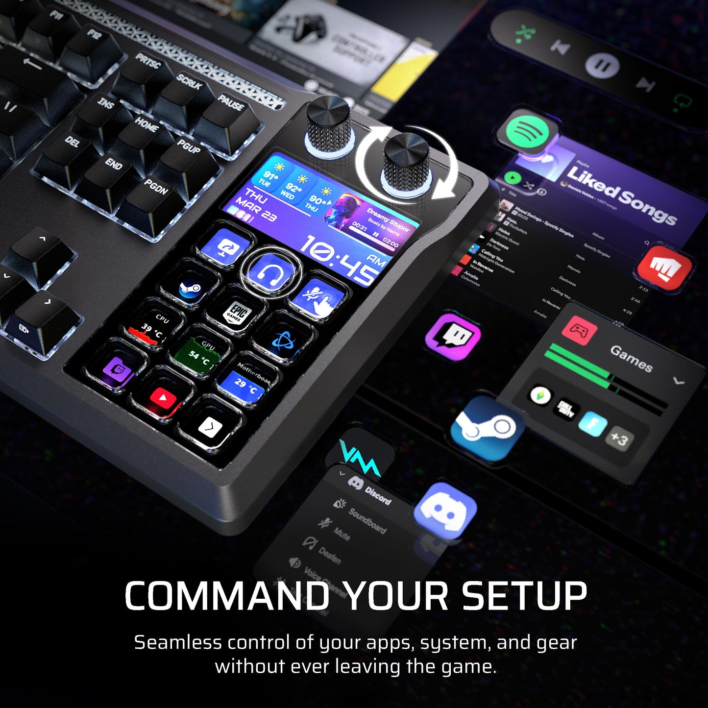 Corsair Galleon 100 SD RGB wired keyboard, Stream Deck integration, hotswap, RGB, 8000Hz.
