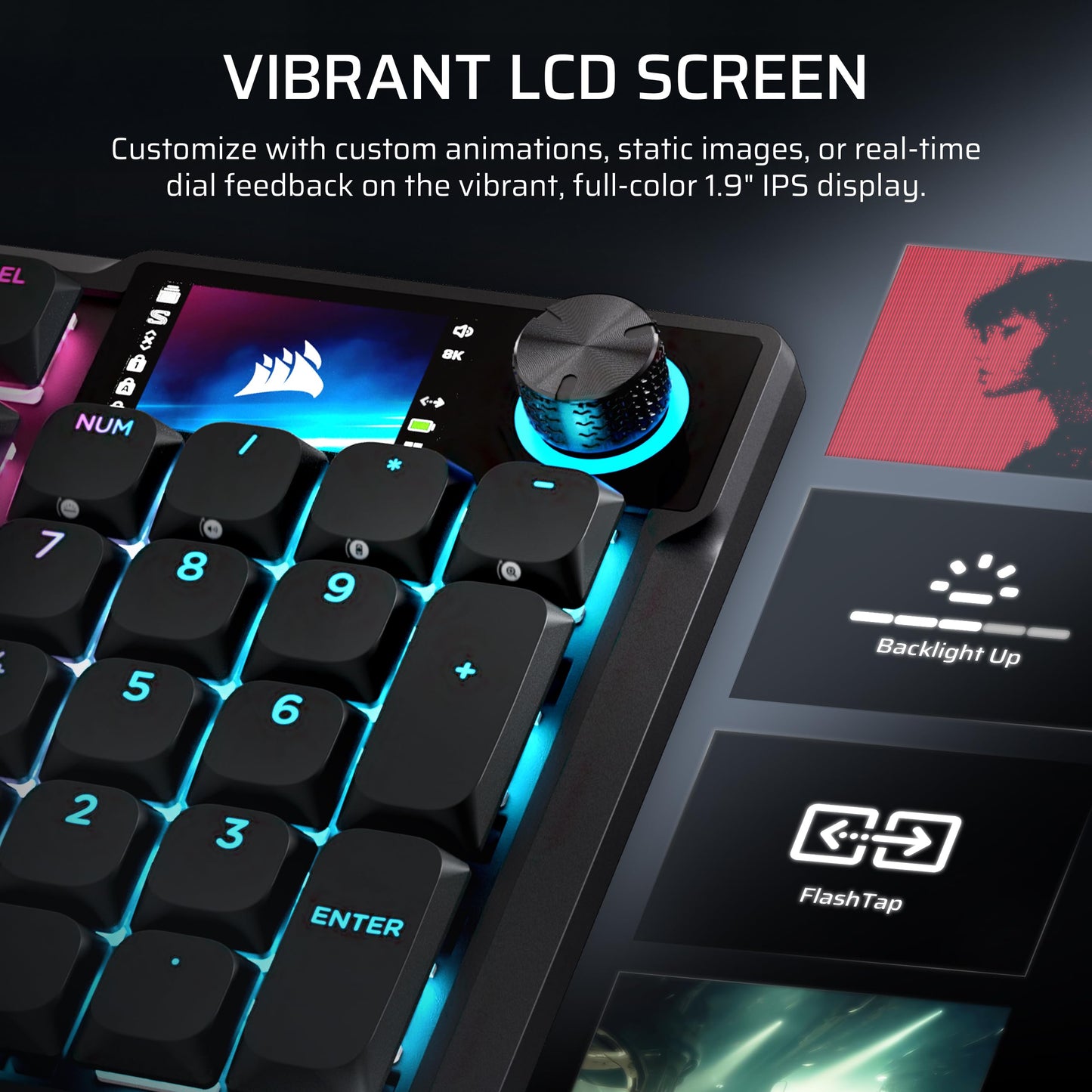 Corsair Vanguard AIR 99 low-profile wireless gaming keyboard, 99% layout, OPX switches, RGB, 8000Hz.