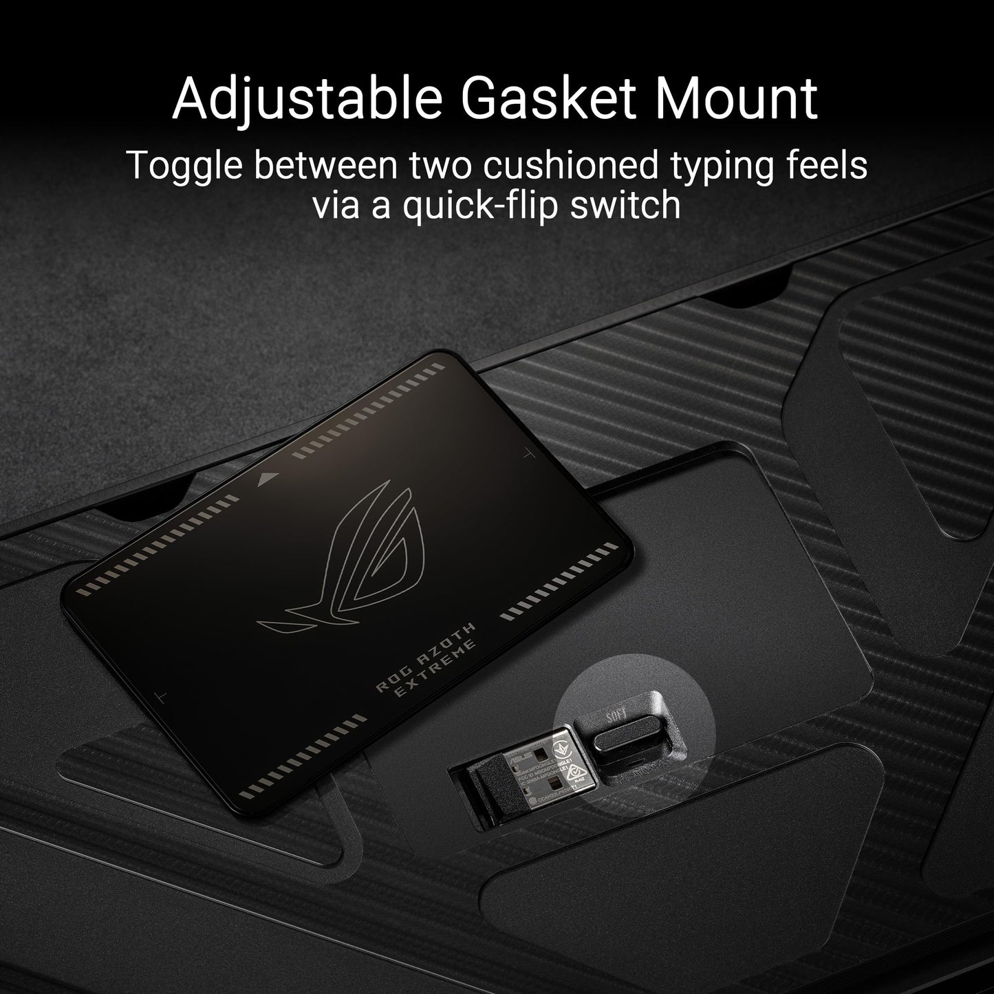 ASUS ROG Azoth Extreme 75% wireless keyboard, aluminum + carbon, OLED screen, RGB, hot-swap.