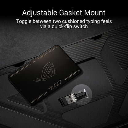 ASUS ROG Azoth Extreme 75% wireless keyboard, aluminum + carbon, OLED screen, RGB, hot-swap.
