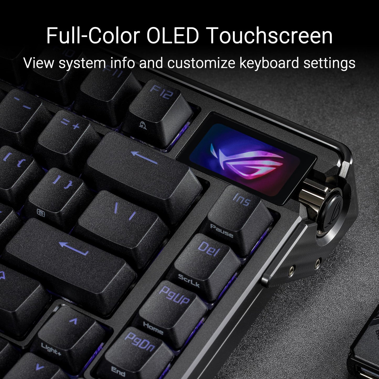 ASUS ROG Azoth Extreme 75% wireless keyboard, aluminum + carbon, OLED screen, RGB, hot-swap.